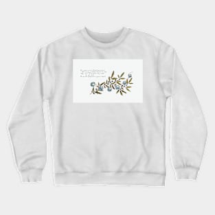 Christmas Card Depicting Bells and Blueberries Crewneck Sweatshirt